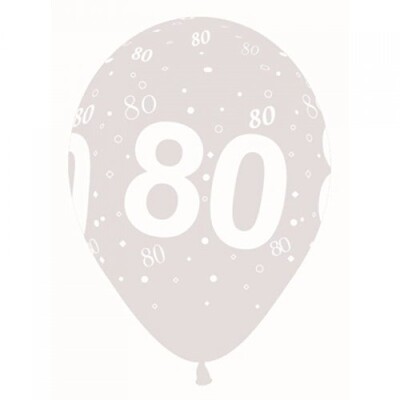80 Clear AOP Latex Balloons Pk 10