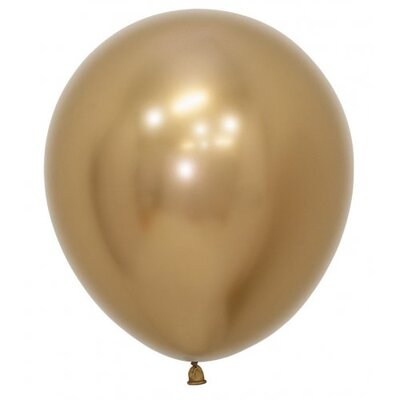 Sempertex Gold Reflex Chrome 46cm Latex Balloons (Pk 25)