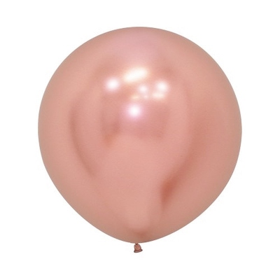 Rose Gold Reflex Latex Balloons 60cm Pk 3