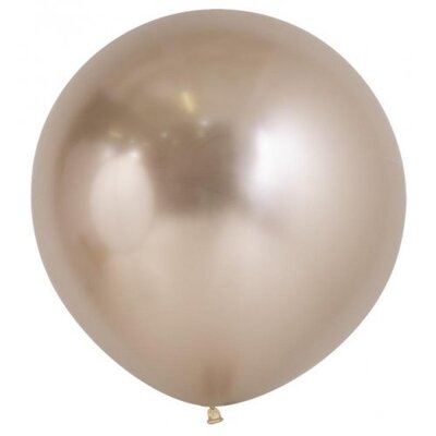 Champagne Reflex 60cm Latex Balloons Pk 3