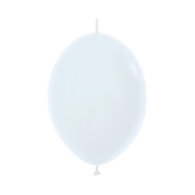 Link-O-Loon Fashion White Latex Linking Balloons 30cm Pk 50