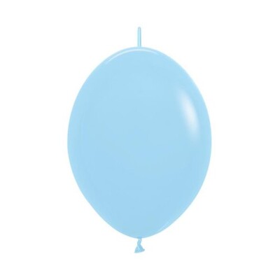 Link-O-Loon Matte Pastel Blue Latex Linking Balloons 30cm Pk 50
