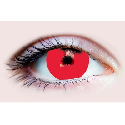 Primal Costume Contact Lenses - Red Mini Sclera (1 Pair) 