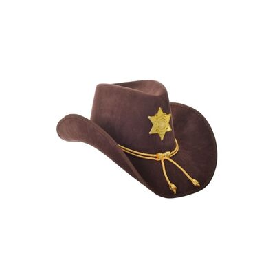Brown Sheriff Adult Cowboy Hat Pk 1 