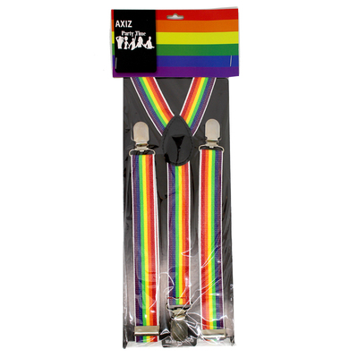 Adult Rainbow Pride Suspenders Braces (Pk 1)