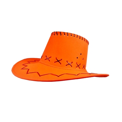 Orange Harmony Cowboy Hat with Black Trim