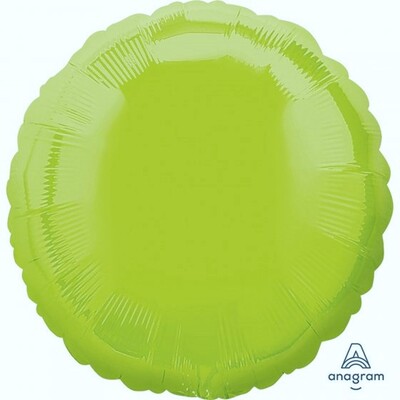 Metallic Kiwi Lime Green Circle 17in Standard Foil Balloon Pk 1
