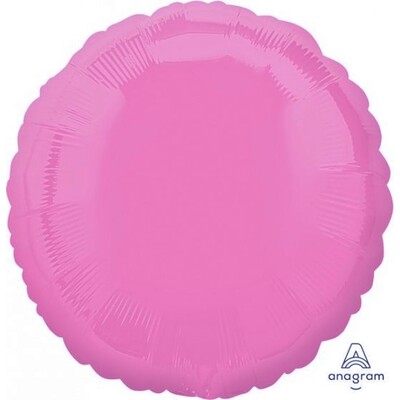 Metallic Bright Pink Circle 18in. Standard Foil Balloon Pk 1 