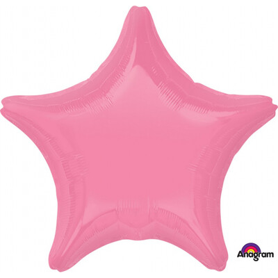 Metallic Bright Pink Star 19in. Standard Foil Balloon Pk 1
