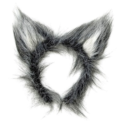 Wolf Ears Headband | Grey Furry Animal Costume Ears