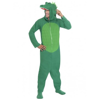 Adult Crocodile One Piece Suit Costume (Large, 42-44)