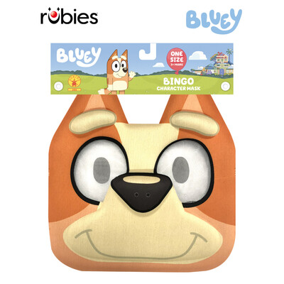 Bingo 3D Foam Mask – Bluey Kids & Adults Official Costume Accessory