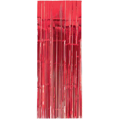 Metallic Red Foil Tinsel Curtain (90 x 240cm)