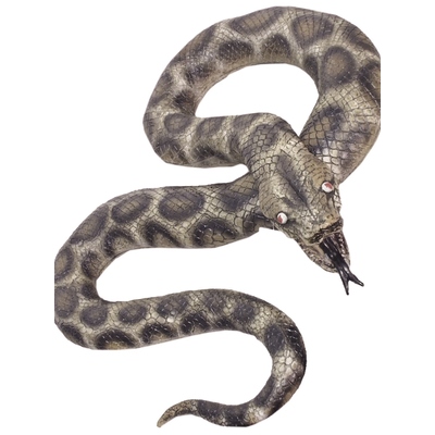 Giant Black & Brown Python Snake Halloween Decoration 180cm