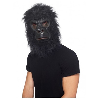 Halloween Adult Gorilla Foam Latex Mask with Hair Pk 1