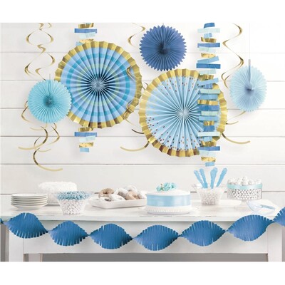 Assorted Blue & Gold Party Decorating Kit Pk 1 