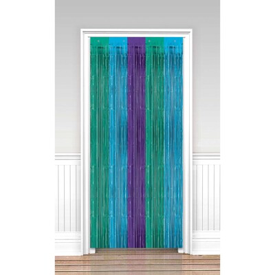Sparkling Sapphire Foil Tinsel Door Curtain (91 x 243cm) Pk 1