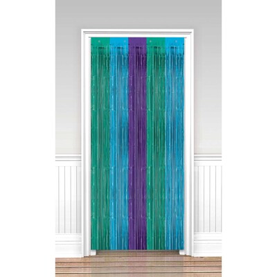 Sparkling Sapphire Foil Tinsel Door Curtain (91 x 243cm) Pk 1