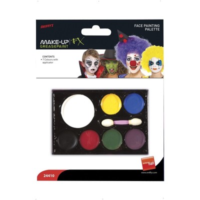 Clown Face Paint Make-Up Palette with Applicator Pk 1