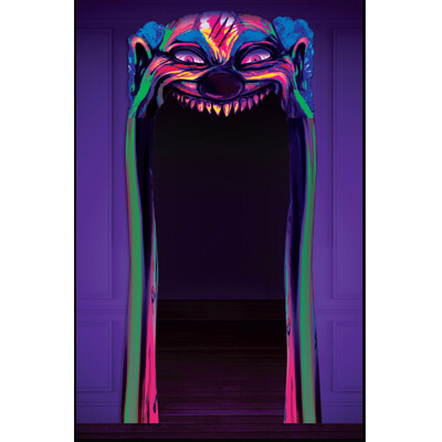 Creepy Carnival Blacklight Doorway Halloween Decoration