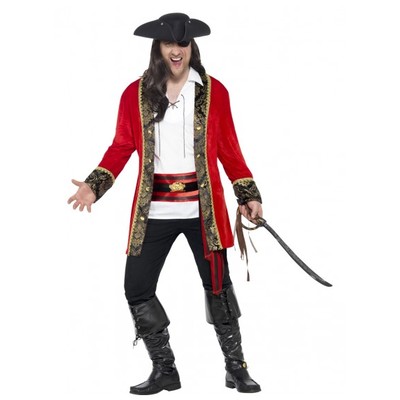 Adult Male Pirate Captain Costume (Large, 42-44)