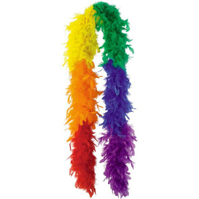 Rainbow Feather Boa (182cm)