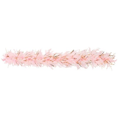 Feather Boa Light Pink & Gold 1.82m Pk 1