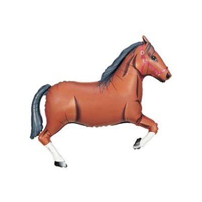 Brown Horse 43in. Supershape Foil Balloon Pk 1 (Melbourne Cup)