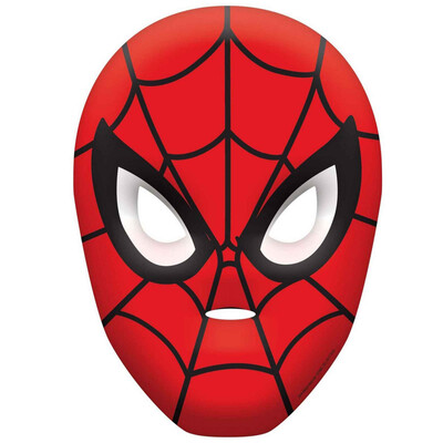 Spiderman Plastic Mask Pk 1