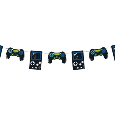 Gamer Gaming Cutout Bunting Banner 2.13m