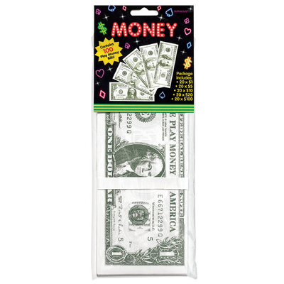 Casino American US Dollars Play Money (Pk 100)