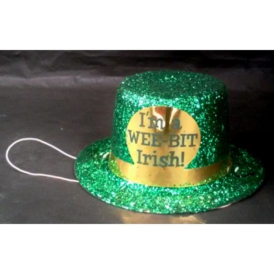 Mini St. Patrick's Day Wee Bit Irish Glitter Top Hat Pk 1