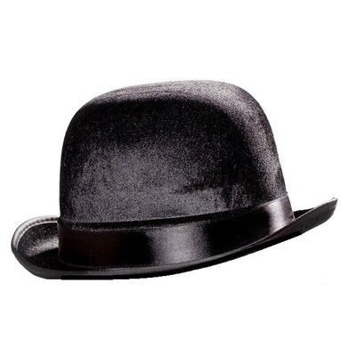 Black Derby Bowler Hat