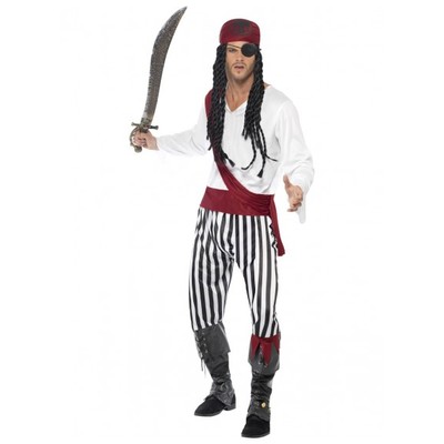 Adult Male Pirate Man Costume (Medium, 38-40)