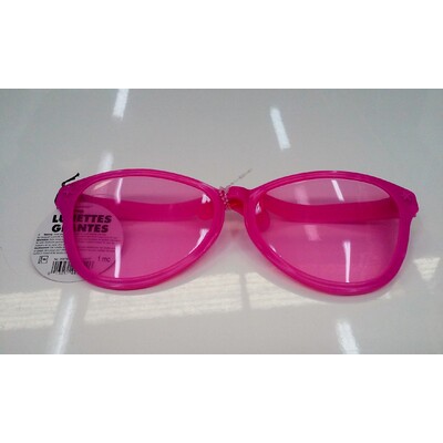 Jumbo Bright Pink Glasses Pk 1