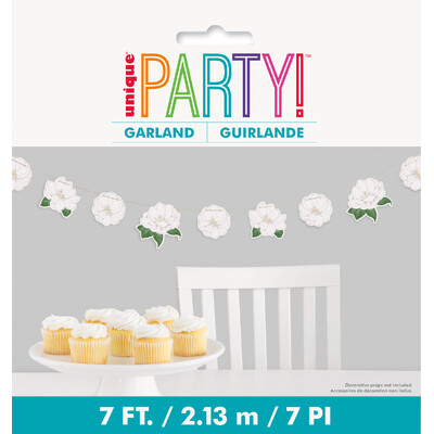 Garden Party Flower Paper Garland Decoration 2.13m 