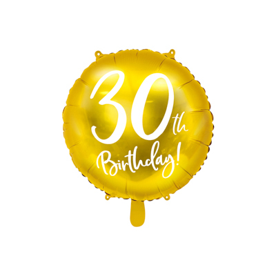 Gold Cursive 30th Birthday 45cm Foil Balloon