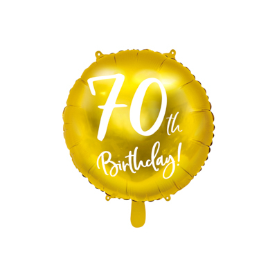 Gold Cursive 70th Birthday 45cm Foil Balloon