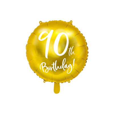 Gold Cursive 90th Birthday 45cm Foil Balloon