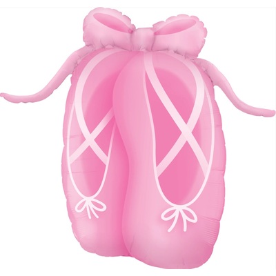 Pink Ballet Slippers Supershape Foil Balloon (35in-89cm)