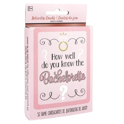 How Well Do You Know the Bachelorette Hen's Night Game (52 Cards) Pk 1