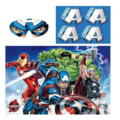 Avengers Pin the 'A' Party Game Pk 1