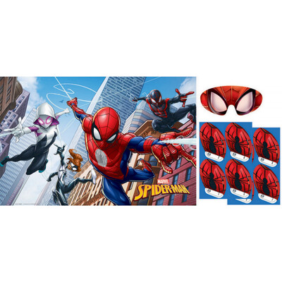 Spiderman Pin the Symbol Party Game Pk 1