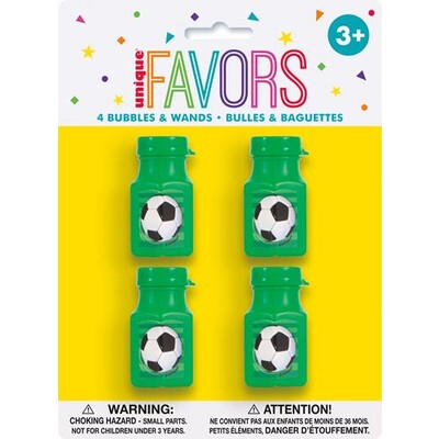 Soccer Bubbles Party Favours Pk 4