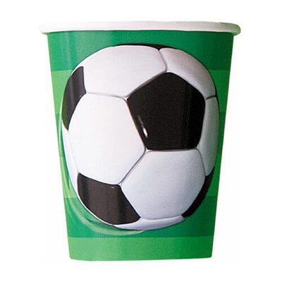 Soccer Party Cups - Soccer Ball Pk8 