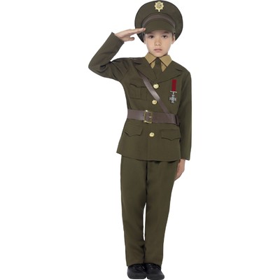 Army Officer Child Costume (Medium, 7-9 Years) Pk 1