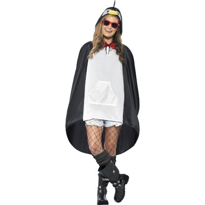 Adult Penguin Costume Poncho (One Size Fits Most) Pk 1