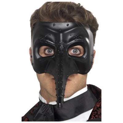 Venetian Gothic Black Capitano Eye Mask Pk 1