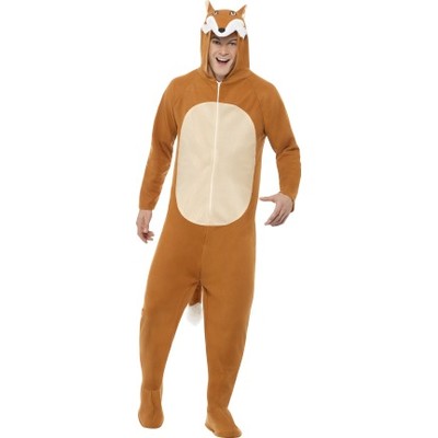 Adult Fox One Piece Suit Costume (Medium, 38-40)