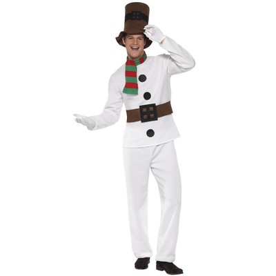 Adult Mr Snowman Christmas Costume (Medium, 38-40)